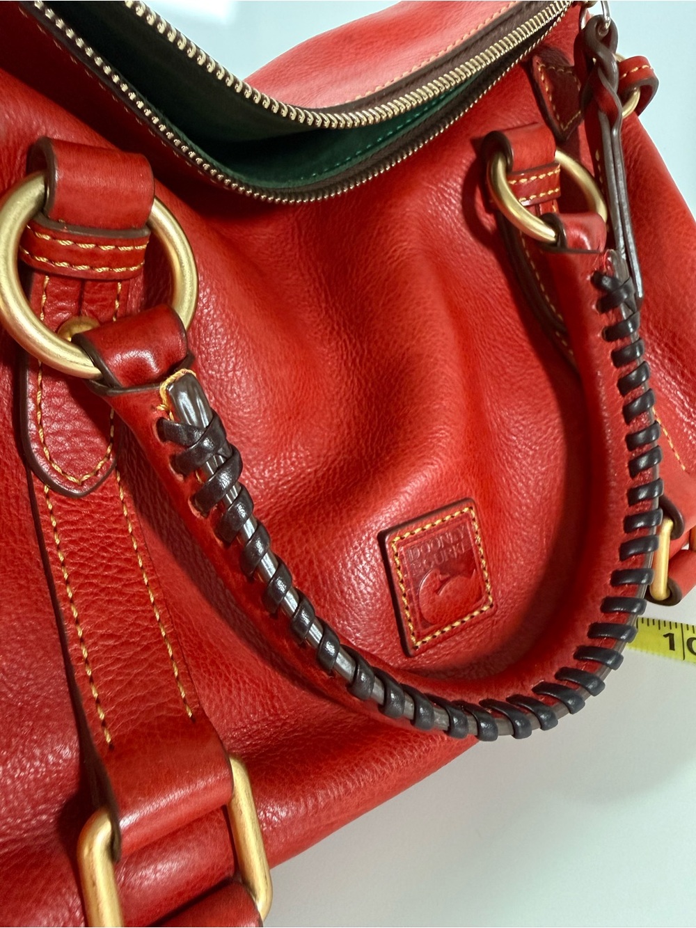 Dooney & Bourke Florentine Leather Satchel – Red - Picture 13 of 16